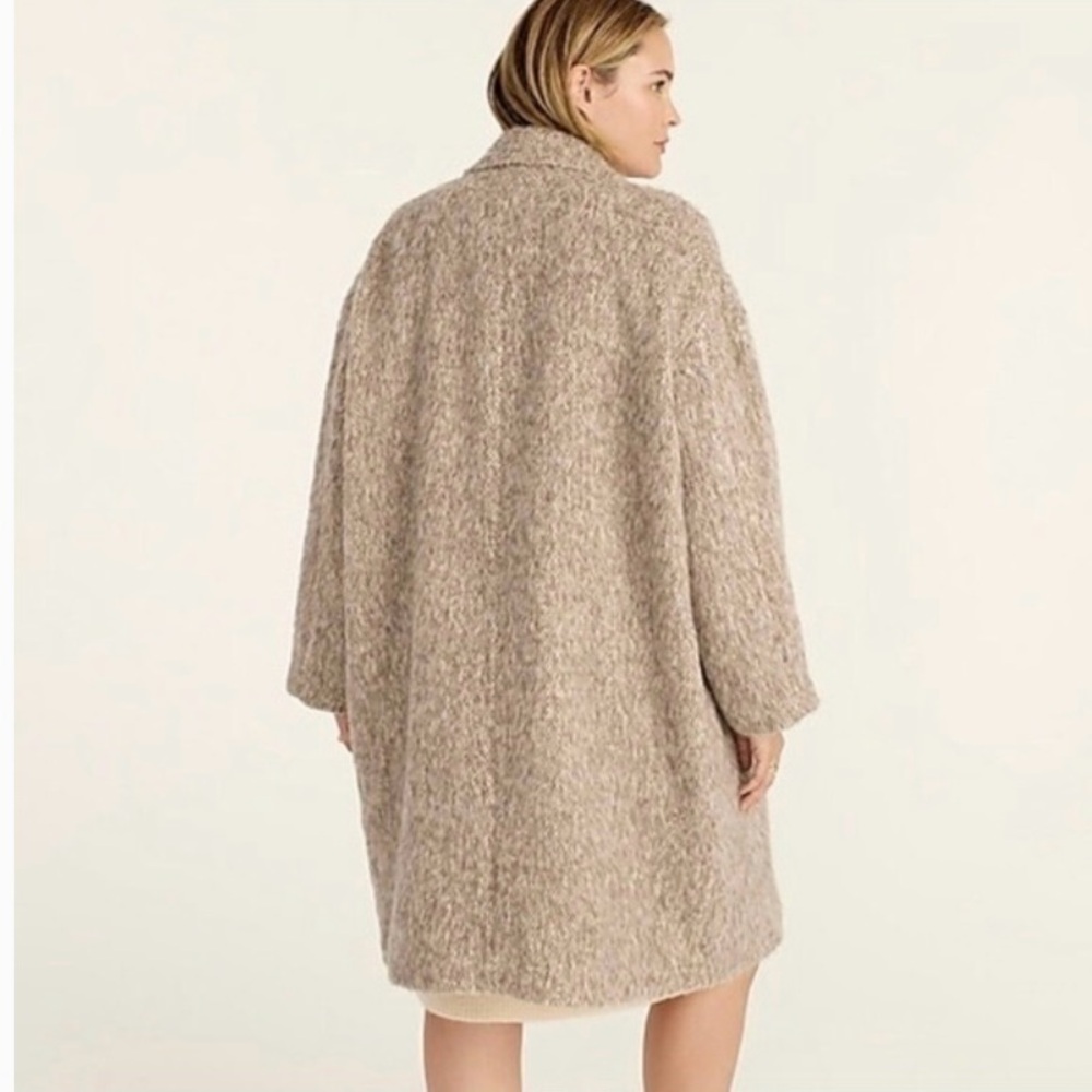 J. Crew Brushed Wool Relaxed Topcoat Mushroom - Picture 3 of 3